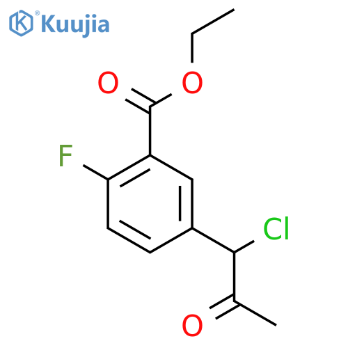 Ethyl 5-(1-chloro-2-oxopropyl)-2-fluorobenzoate structure