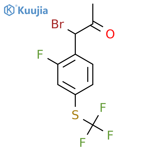 1-Bromo-1-(2-fluoro-4-(trifluoromethylthio)phenyl)propan-2-one structure