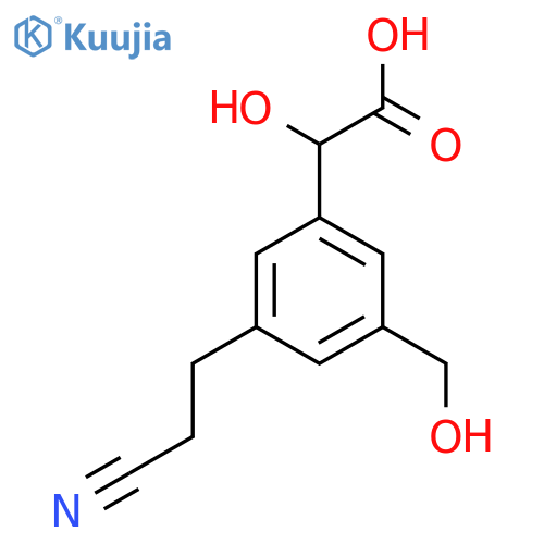 3-(2-Cyanoethyl)-5-(hydroxymethyl)mandelic acid structure