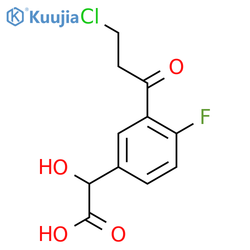 3-(3-Chloropropanoyl)-4-fluoromandelic acid structure