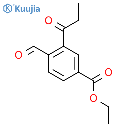Ethyl 4-formyl-3-propionylbenzoate structure