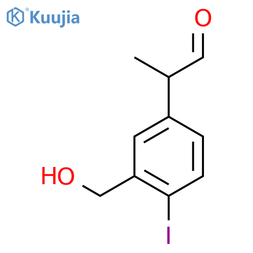 3-(Hydroxymethyl)-4-iodophenylpropanal structure