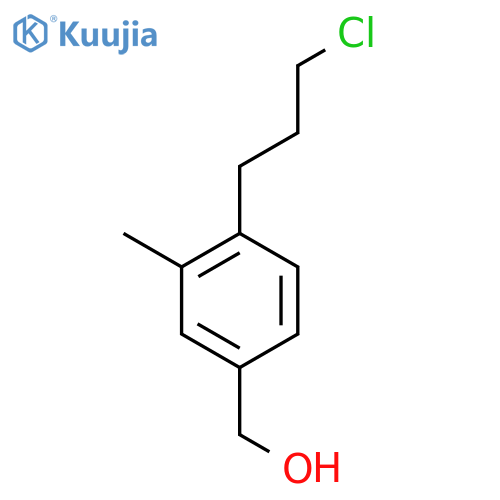 4-(3-Chloropropyl)-3-methylbenzyl alcohol structure