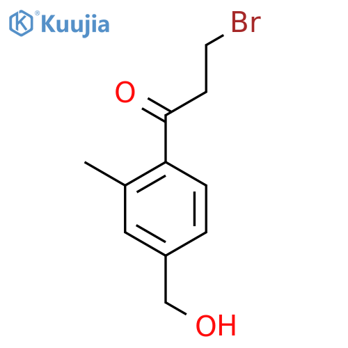 4-(3-Bromopropanoyl)-3-methylbenzyl alcohol structure