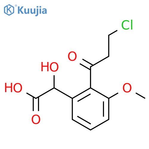 2-(3-Chloropropanoyl)-3-methoxymandelic acid structure