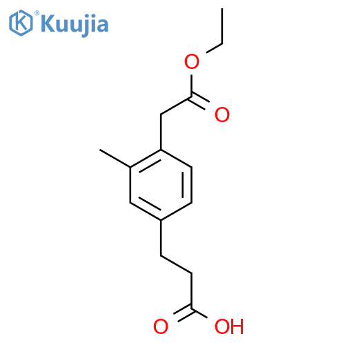 Ethyl 4-(2-carboxyethyl)-2-methylphenylacetate structure
