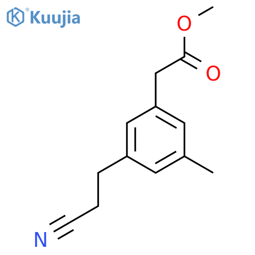 Methyl 3-(2-cyanoethyl)-5-methylphenylacetate structure