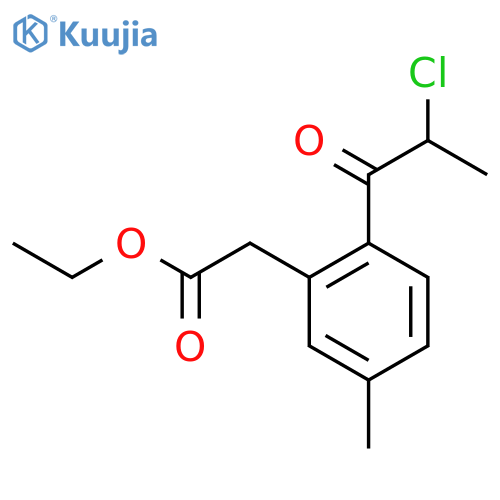Ethyl 2-(2-chloropropanoyl)-5-methylphenylacetate structure