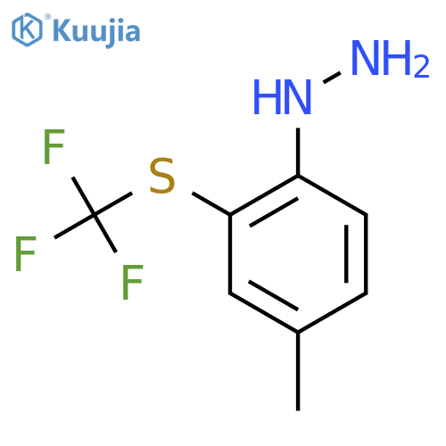 4-Hydrazinyl-3-(trifluoromethylthio)toluene structure