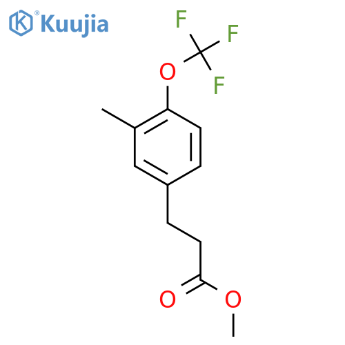 Methyl 3-(3-methyl-4-(trifluoromethoxy)phenyl)propanoate structure