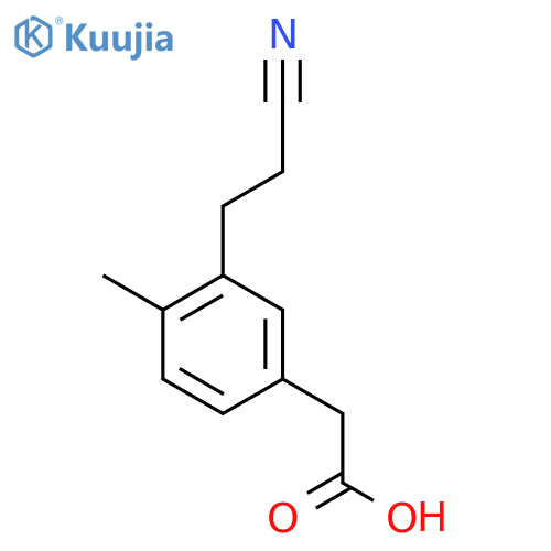 3-(2-Cyanoethyl)-4-methylphenylacetic acid structure