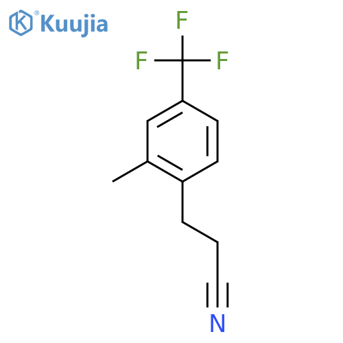3-(2-Methyl-4-(trifluoromethyl)phenyl)propanenitrile structure