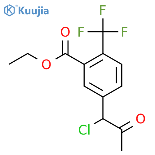 Ethyl 5-(1-chloro-2-oxopropyl)-2-(trifluoromethyl)benzoate structure