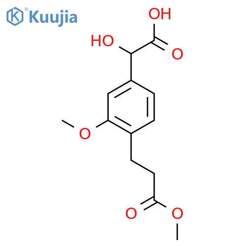 3-Methoxy-4-(3-methoxy-3-oxopropyl)mandelic acid structure