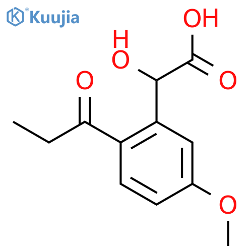 5-Methoxy-2-propionylmandelic acid structure