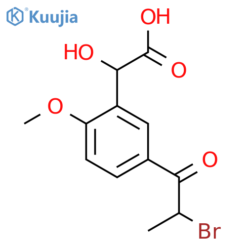 5-(2-Bromopropanoyl)-2-methoxymandelic acid structure