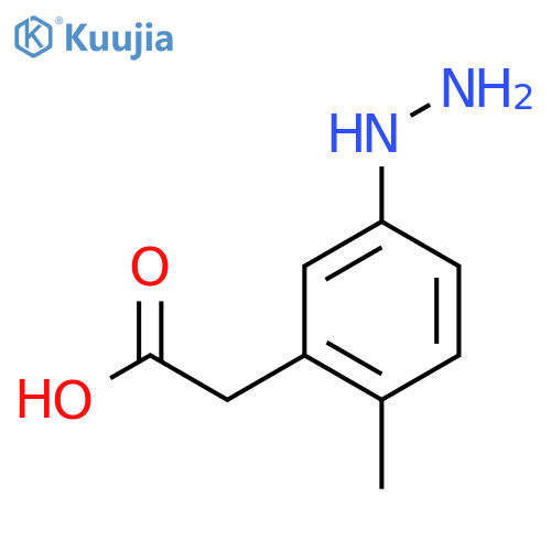 5-Hydrazinyl-2-methylphenylacetic acid structure