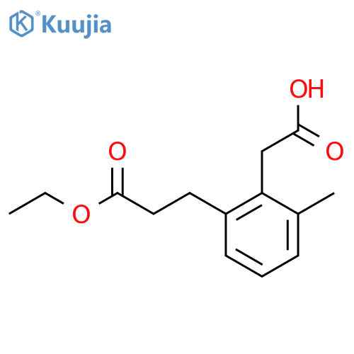 Ethyl 3-(2-(carboxymethyl)-3-methylphenyl)propanoate structure