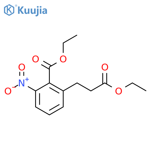 Ethyl 2-(3-ethoxy-3-oxopropyl)-6-nitrobenzoate structure