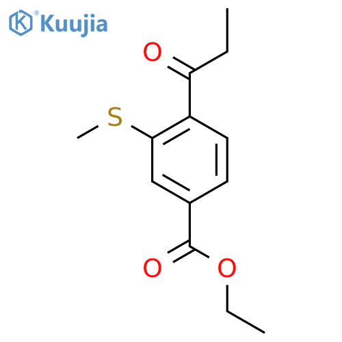 Ethyl 3-(methylthio)-4-propionylbenzoate structure