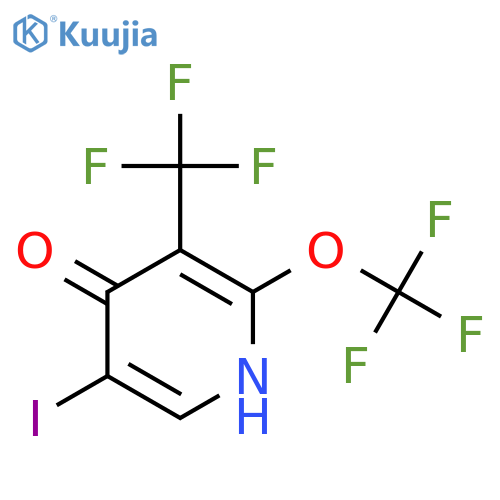 4-Hydroxy-5-iodo-2-(trifluoromethoxy)-3-(trifluoromethyl)pyridine structure