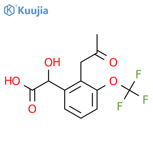2-(2-Oxopropyl)-3-(trifluoromethoxy)mandelic acid structure