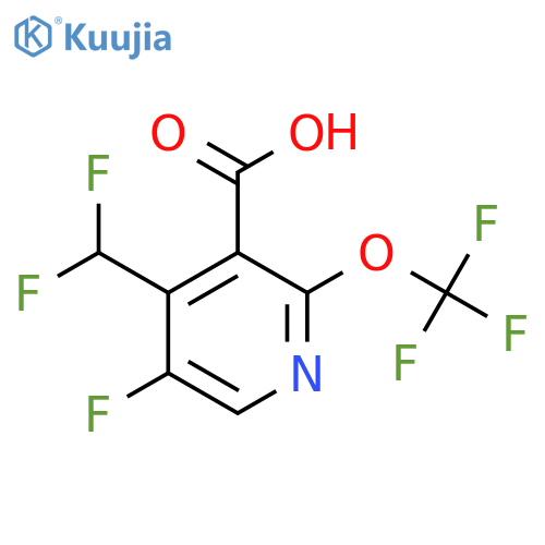 4-(Difluoromethyl)-5-fluoro-2-(trifluoromethoxy)pyridine-3-carboxylic acid structure