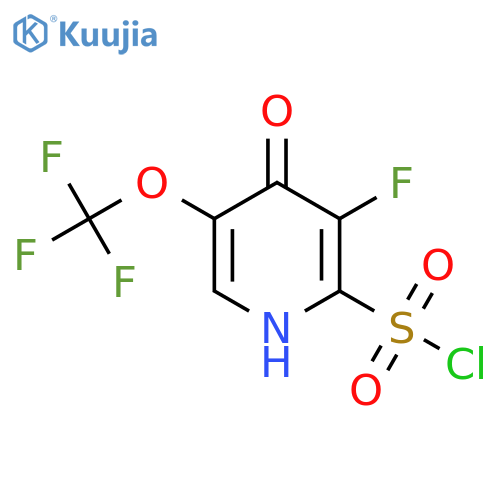 3-Fluoro-4-hydroxy-5-(trifluoromethoxy)pyridine-2-sulfonyl chloride structure