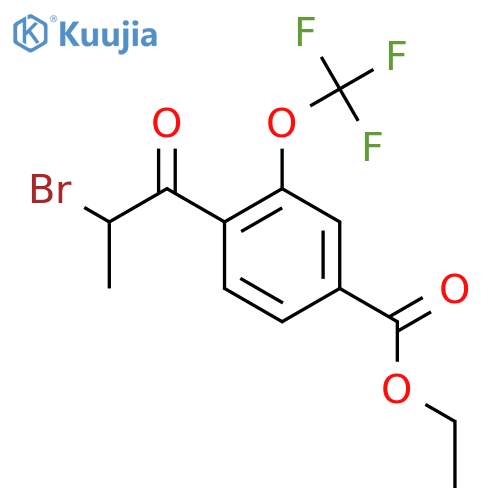 Ethyl 4-(2-bromopropanoyl)-3-(trifluoromethoxy)benzoate structure