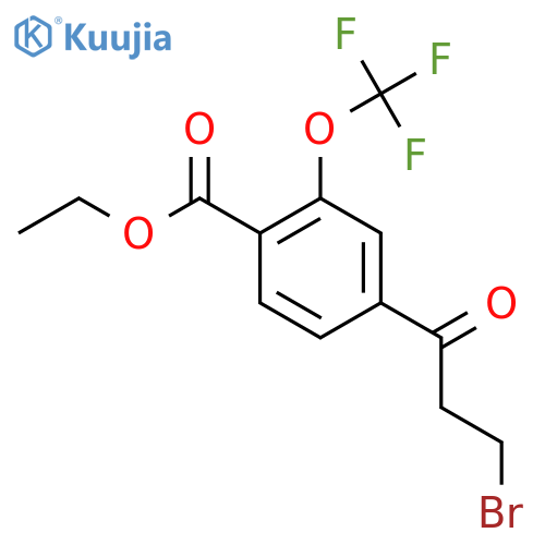 Ethyl 4-(3-bromopropanoyl)-2-(trifluoromethoxy)benzoate structure