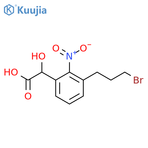 3-(3-Bromopropyl)-2-nitromandelic acid structure