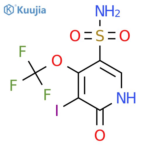 2-Hydroxy-3-iodo-4-(trifluoromethoxy)pyridine-5-sulfonamide structure