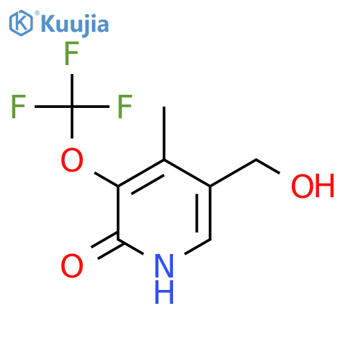 2-Hydroxy-4-methyl-3-(trifluoromethoxy)pyridine-5-methanol structure