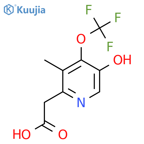 5-Hydroxy-3-methyl-4-(trifluoromethoxy)pyridine-2-acetic acid structure