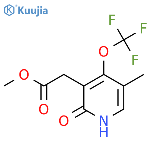 Methyl 2-hydroxy-5-methyl-4-(trifluoromethoxy)pyridine-3-acetate structure
