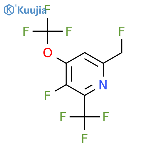 3-Fluoro-6-(fluoromethyl)-4-(trifluoromethoxy)-2-(trifluoromethyl)pyridine structure