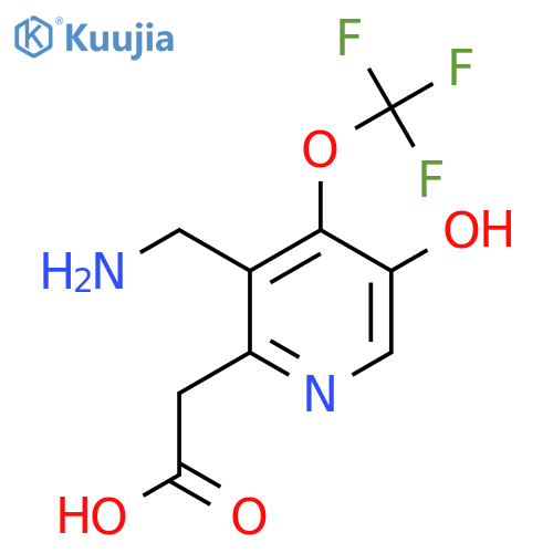 3-(Aminomethyl)-5-hydroxy-4-(trifluoromethoxy)pyridine-2-acetic acid structure