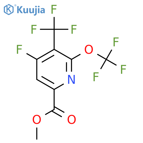 Methyl 4-fluoro-2-(trifluoromethoxy)-3-(trifluoromethyl)pyridine-6-carboxylate structure