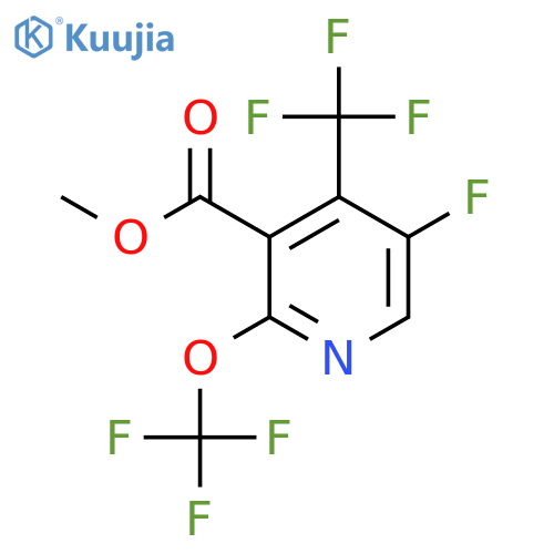 Methyl 5-fluoro-2-(trifluoromethoxy)-4-(trifluoromethyl)pyridine-3-carboxylate structure