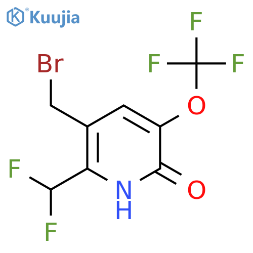 3-(Bromomethyl)-2-(difluoromethyl)-6-hydroxy-5-(trifluoromethoxy)pyridine structure