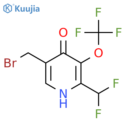 5-(Bromomethyl)-2-(difluoromethyl)-4-hydroxy-3-(trifluoromethoxy)pyridine structure