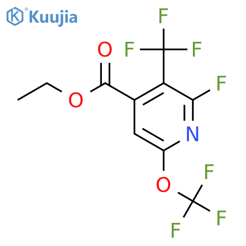 Ethyl 2-fluoro-6-(trifluoromethoxy)-3-(trifluoromethyl)pyridine-4-carboxylate structure