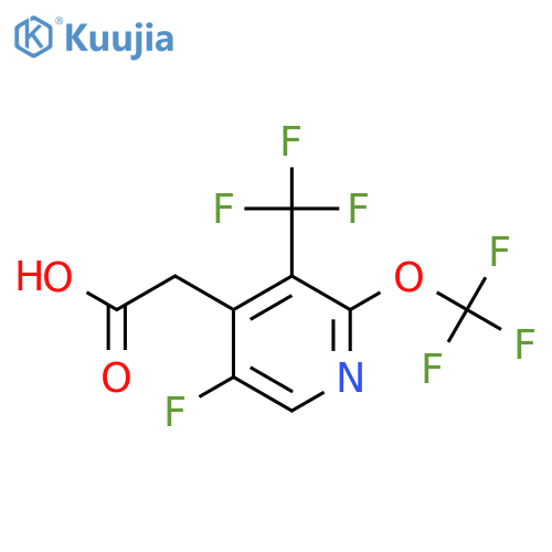 5-Fluoro-2-(trifluoromethoxy)-3-(trifluoromethyl)pyridine-4-acetic acid structure