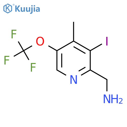 2-(Aminomethyl)-3-iodo-4-methyl-5-(trifluoromethoxy)pyridine structure