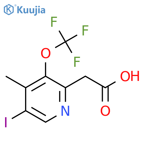 5-Iodo-4-methyl-3-(trifluoromethoxy)pyridine-2-acetic acid structure