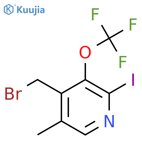 4-(Bromomethyl)-2-iodo-5-methyl-3-(trifluoromethoxy)pyridine structure