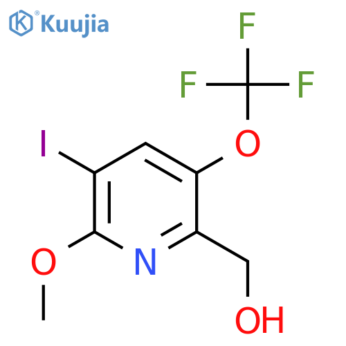 3-Iodo-2-methoxy-5-(trifluoromethoxy)pyridine-6-methanol structure