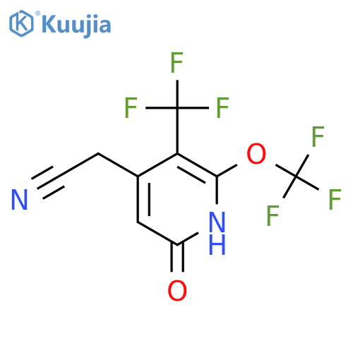 6-Hydroxy-2-(trifluoromethoxy)-3-(trifluoromethyl)pyridine-4-acetonitrile structure
