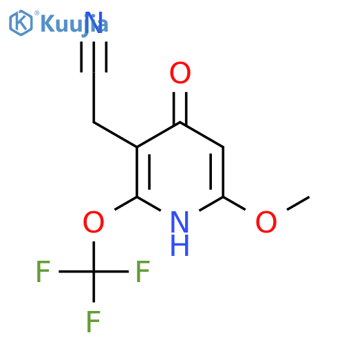 4-Hydroxy-6-methoxy-2-(trifluoromethoxy)pyridine-3-acetonitrile structure