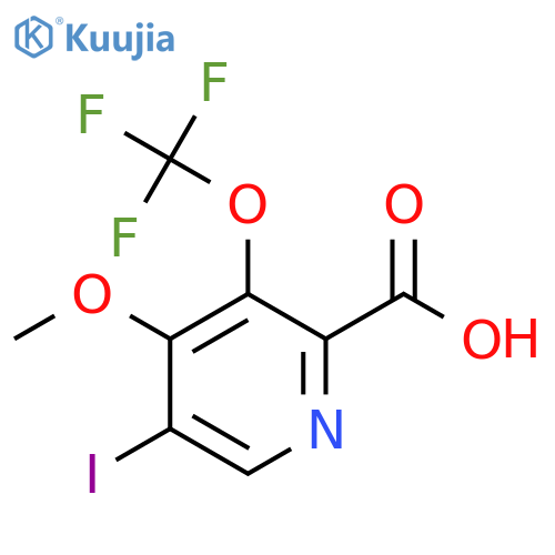 5-Iodo-4-methoxy-3-(trifluoromethoxy)pyridine-2-carboxylic acid structure